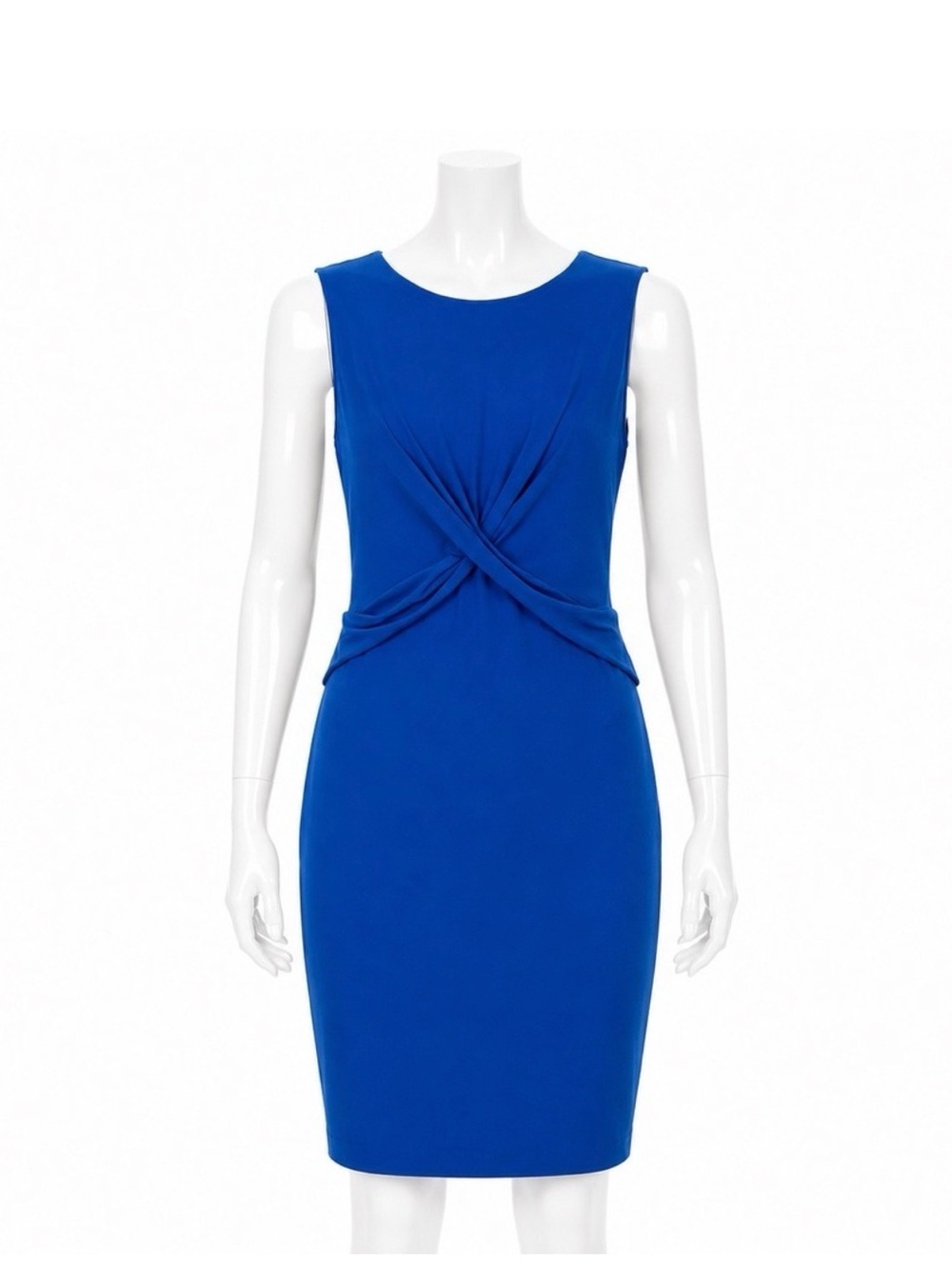 Brooks Brothers Cobalt Blue Twist-Front Sheath Dress
